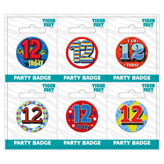 Small Badges Age 12 Male 6pk