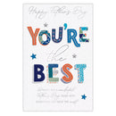 Set of six Prelude Father's Day cards featuring open design, ideal for celebrating dads with heartfelt messages.