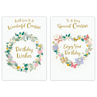 Poppyhill 12 Pack Cards C50 Birthday Cousin