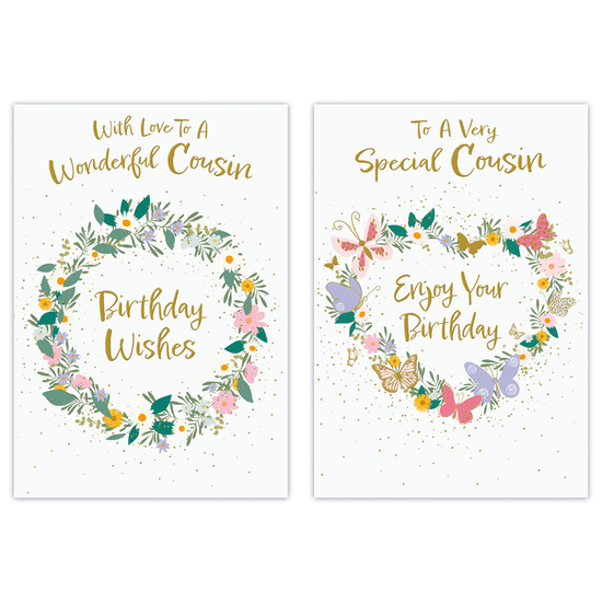 Poppyhill 12 Pack Cards C50 Birthday Cousin