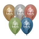 Sempertex Reflex Asst Birthday 12" Latex 25pk