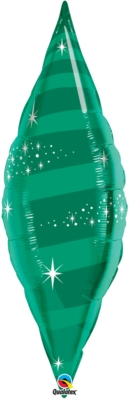 Emerald Green 38" Foil Taper Swirl