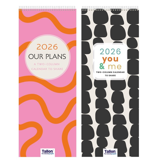 Calendar Super Slim Two Column 2027 24pk