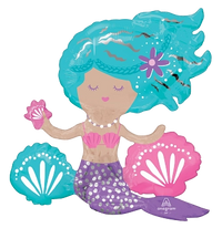 Anagram Shimmering Mermaid 18" Sitter Foil Balloon