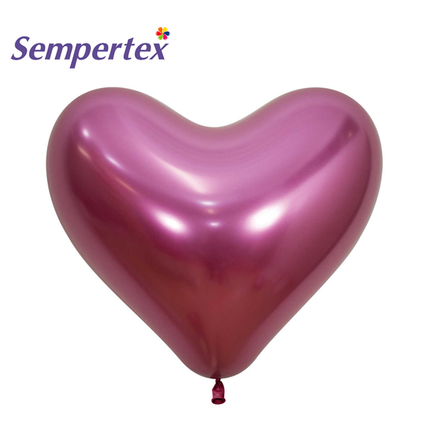 Sempertex Reflex Fuchsia Heart 14" Latex 50pk