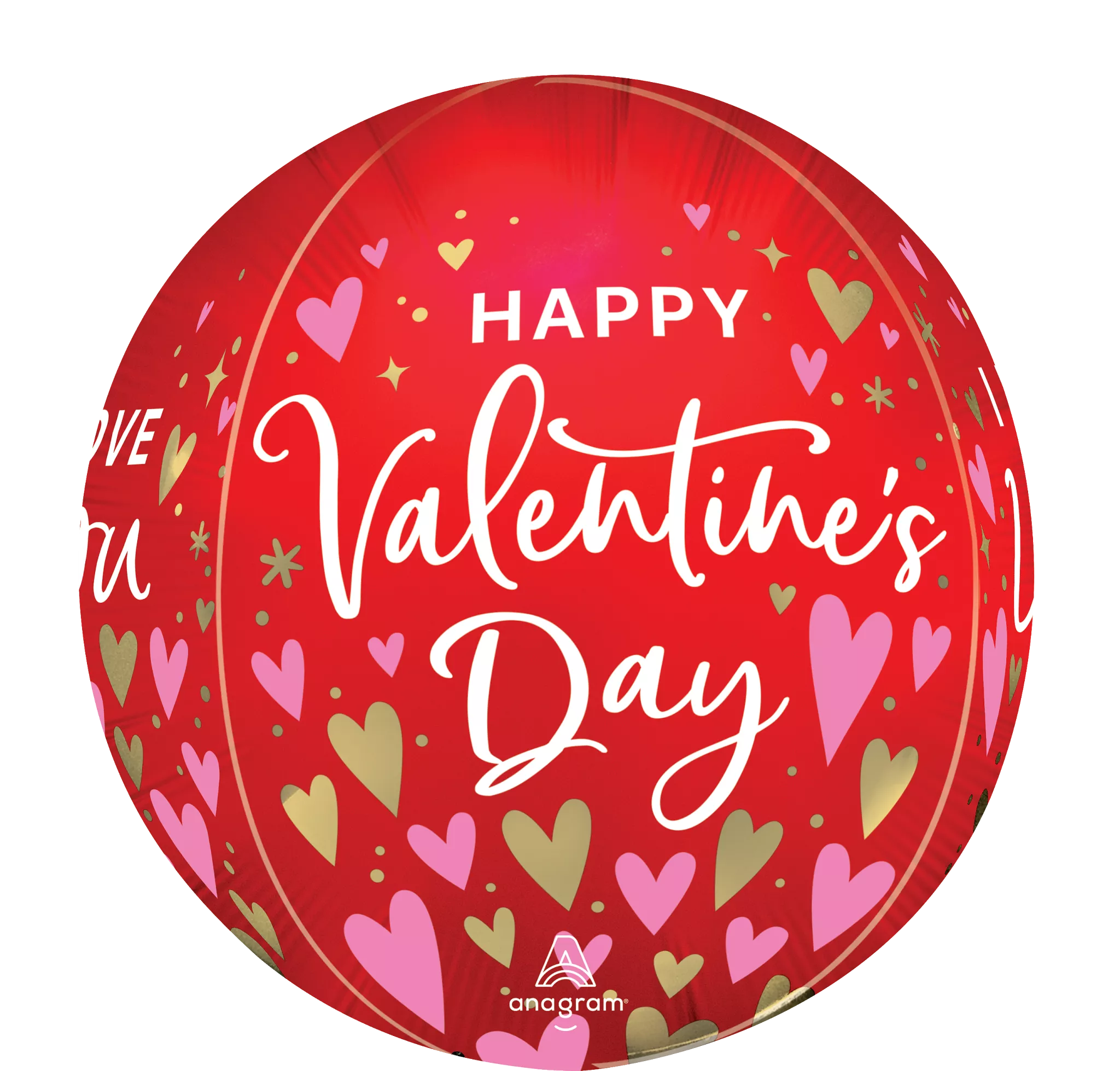 Shiny silver Anagram Satin Hearfelt Elegance 16-inch foil orbz balloon with a smooth, reflective surface and elegant design.