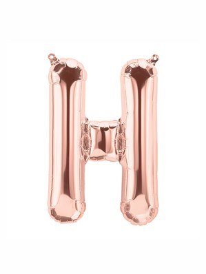 Northstar Foil Balloon Rose Gold 16" Letter H