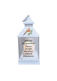 Memorial Lantern Mum & Dad 25x10x10cm