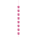 Pink hanging decor banner for 50th birthday celebration, featuring glitzy design by Unique, ideal as party decoration.