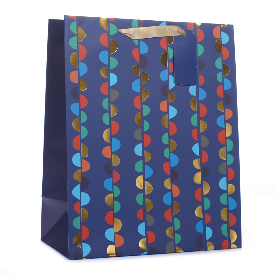 Tiger Feet 6 Pack Gift Bag Bunting Blue Large