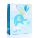 Gift Bag Hello Baby Boy Elephant Large 6pk
