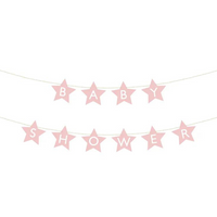 PartyDeco Letter Banner Baby Shower Pink 290cm