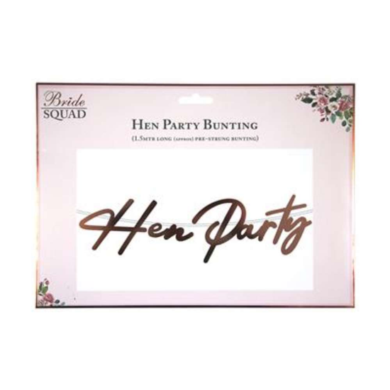 Eurowrap Banner Hen Party Rose Gold