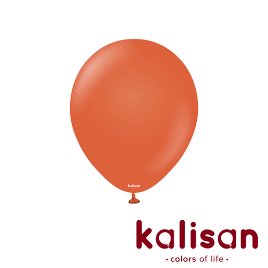 Kalisan Retro Rust Orange 12" Latex Balloons 100pk