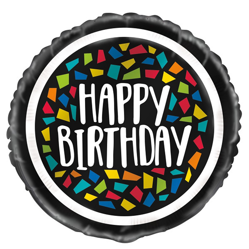 Unique Foil Balloon Colourful Mosaic Birthday 18"
