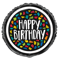 Unique Foil Balloon Colourful Mosaic Birthday 18"