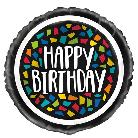Unique Foil Balloon Colourful Mosaic Birthday 18"