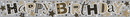 Birthday Silver & Gold Banner 2.6M 6pk