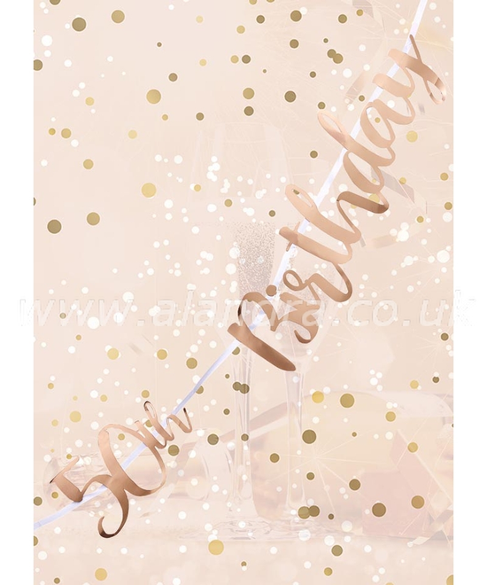 50th Birthday Rose Gold Letter Bunting