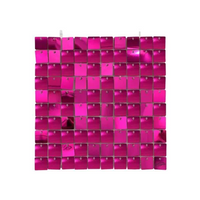 Oaktree Metallic Sequin Wall Panel Fuchsia 30cm