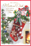 Simon Elvin 6 Pack Cards C75 Christmas Mum & Dad