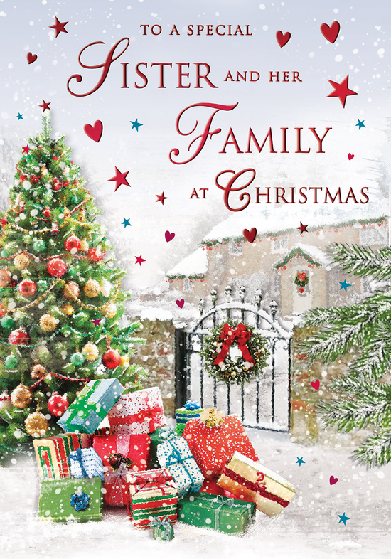 Regal 6 Pack C75 Cards Christmas Sister & Family
