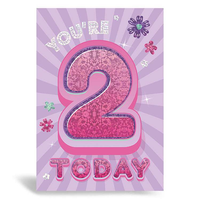 Prelude Pzazzle C50 Birthday Age 2 6pk