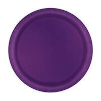 Unique 16 Pack Plates Deep Purple Round 9