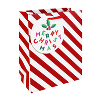 Eurowrap 12 Pack Gift Bag Candy Cane Large