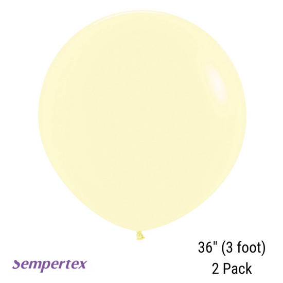 Sempertex Pastel Matte Yellow 36" Latex 2pk