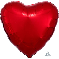 Anagram Foil Balloon Metallic Red Heart 18"