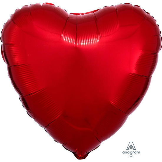 Anagram Foil Balloon Metallic Red Heart 18"