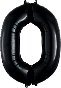 Anagram Foil Balloon Black 34" Numbers 0 - 9