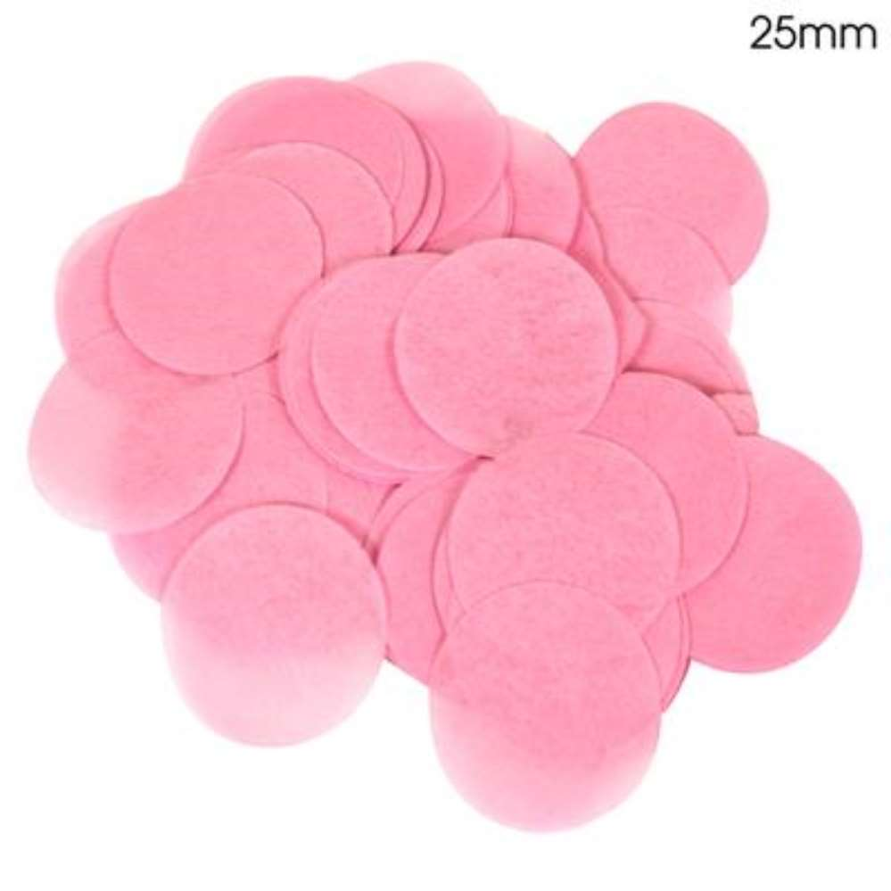Confetti Round Bio-Degradable 25mm 100g Light Pink