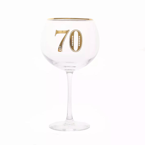 Tiger Feet Art Deco Gin Glass Age 70
