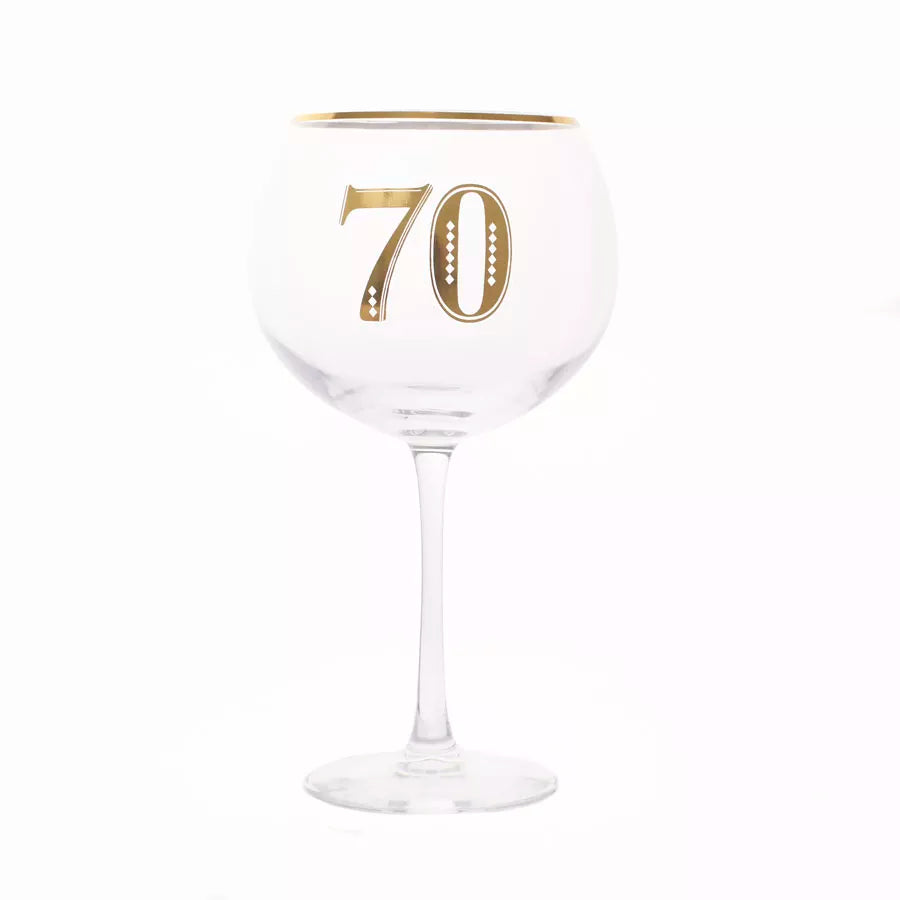 Tiger Feet Art Deco Gin Glass Age 70