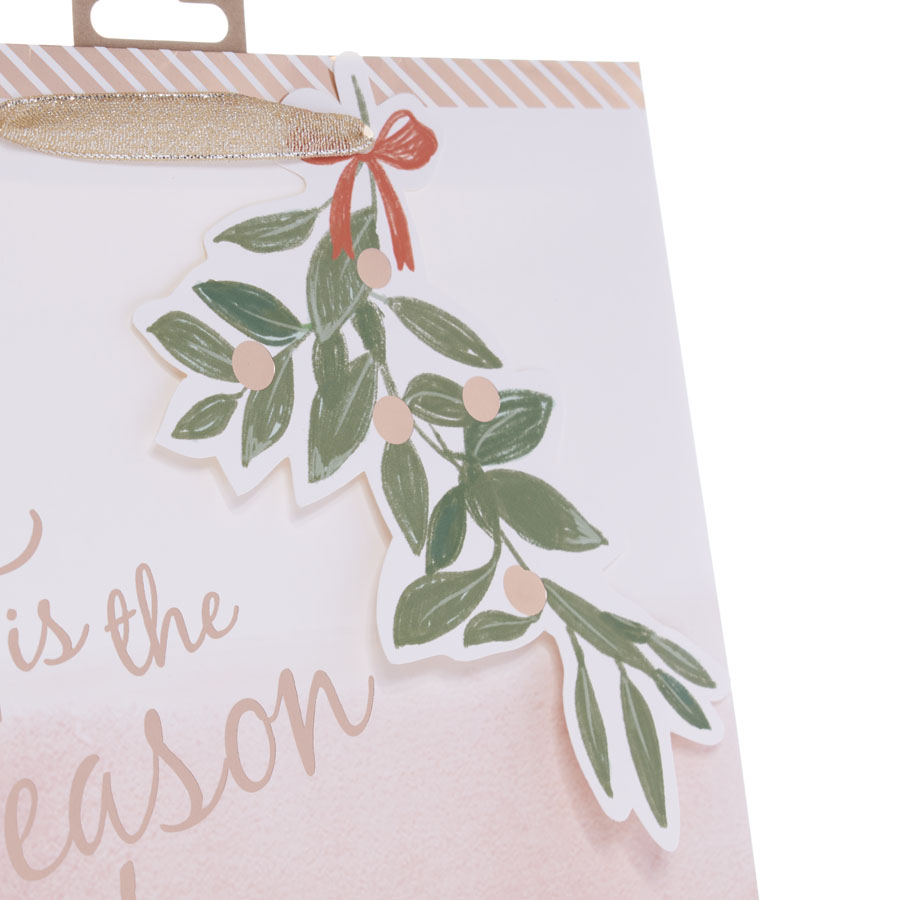 Tiger Feet Gift Bag Christmas Text X-Large 12pk