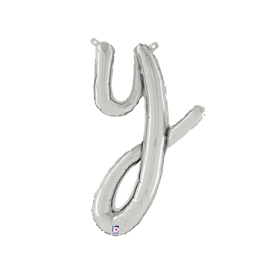Grabo Foil Balloon Silver 14" Letter Y