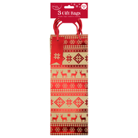 Eurowrap 3 Pack Gift Bag Kraft Assorted Sizes