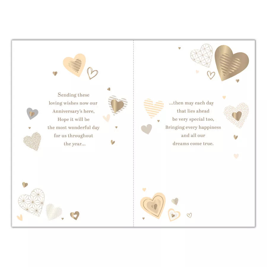 Set of six Prelude C375 Anniversary Husband greeting cards with elegant designs, perfect for celebrating special occasions.