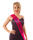 Alandra Satin Sash 18th Birthday Hot Pink