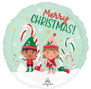 Anagram Foil Balloon Merry Christmas Elves 18"