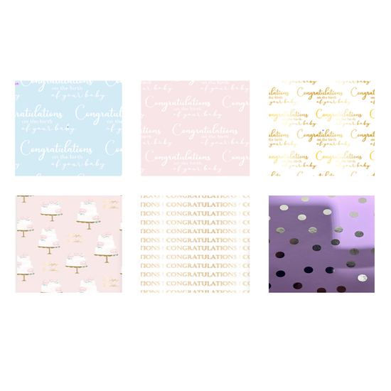 Rollwrap Wedding/Baby 70cm x 3m 50pk