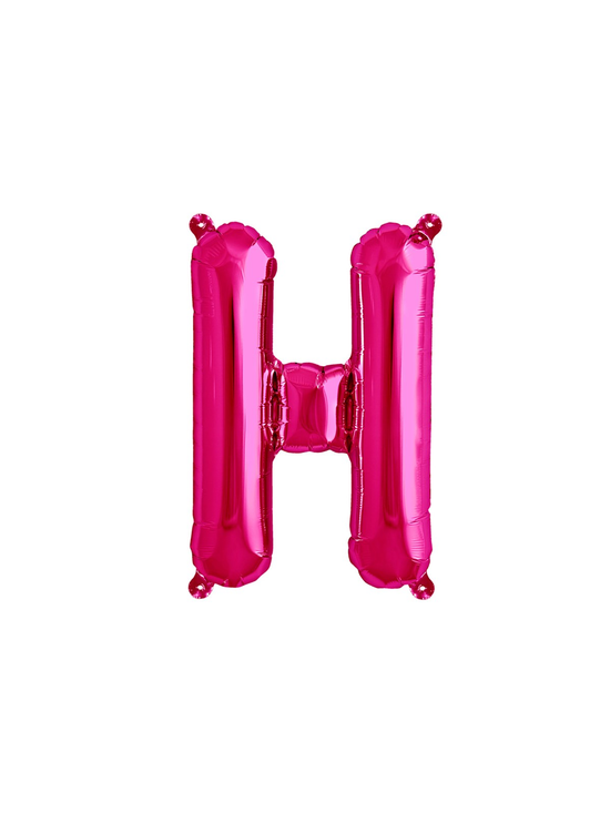 Northstar Foil Balloon Magenta 16" Letter H