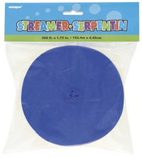 Unique Party 81ft Royal Blue Crepe Streamer