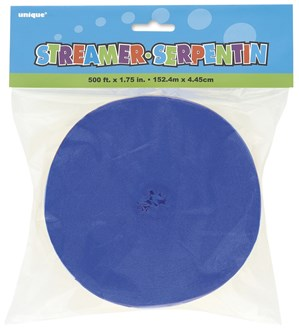 Unique Party 81ft Royal Blue Crepe Streamer