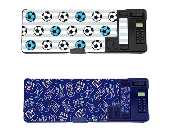 Pencil Case Gaming/Football 9x26x3.5cm 2pk