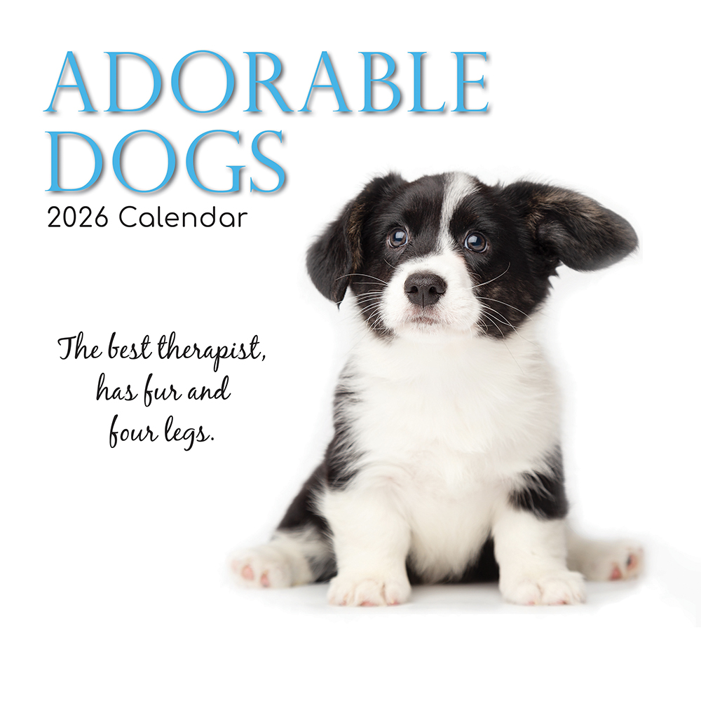 Gifted Stationery Calendar Adorable Dogs 2027