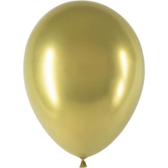 25 Latex Balloons 11" Decotex Pro Chromium Gold