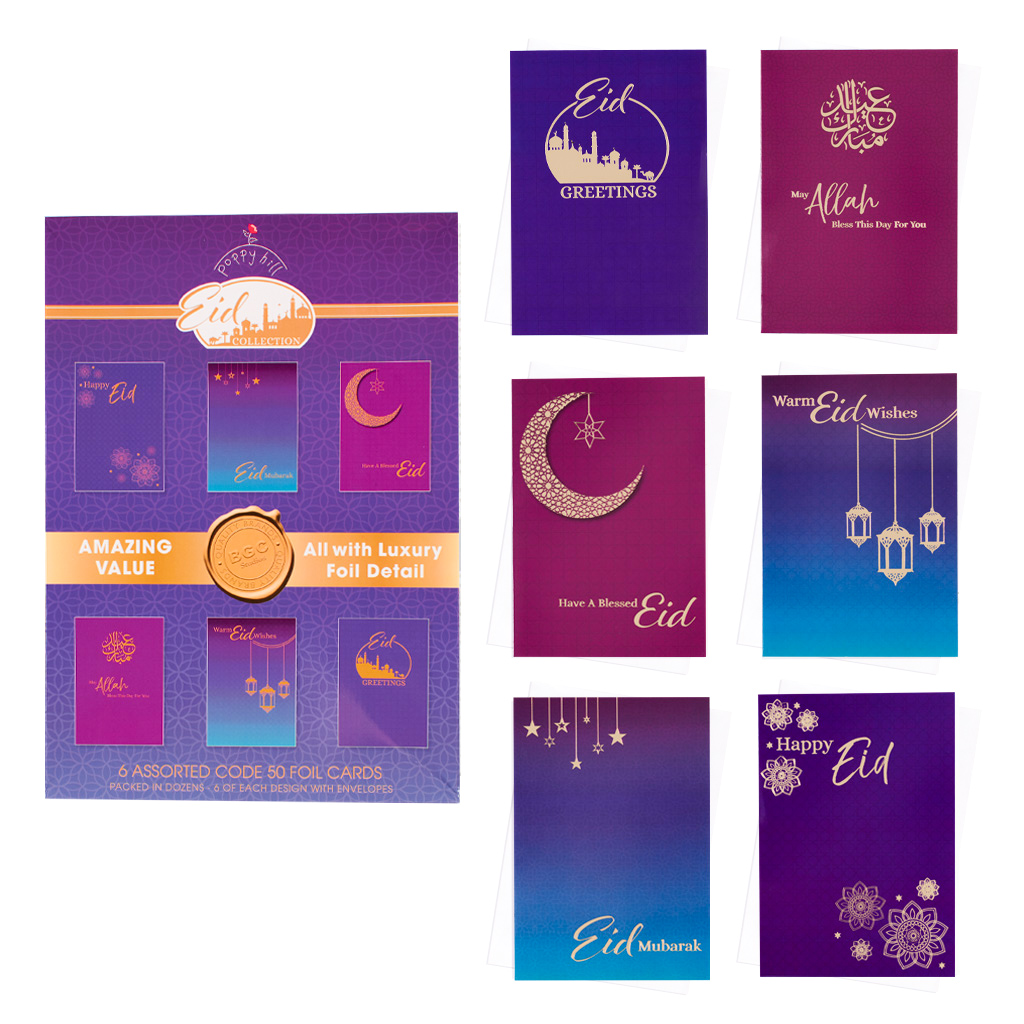 Poppyhill 72pk (6x12pk) Cards Eid C50